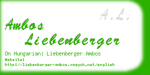 ambos liebenberger business card